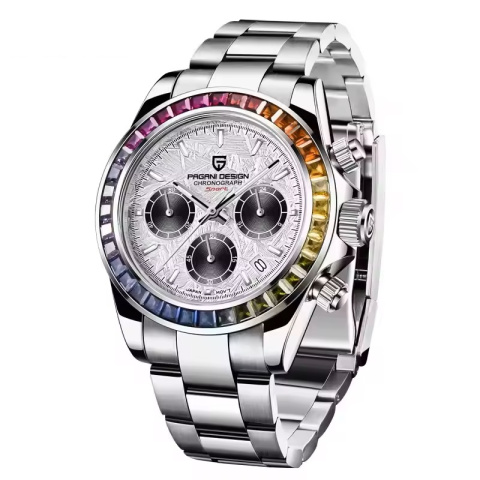 Zegarek kwarcowy Pagani Design 1644 | Kolorowy Daytona 10 Bar Szafir Zegarek kwarcowy Pagani Design 1644 | Kolorowy Daytona 10 Bar Szafir