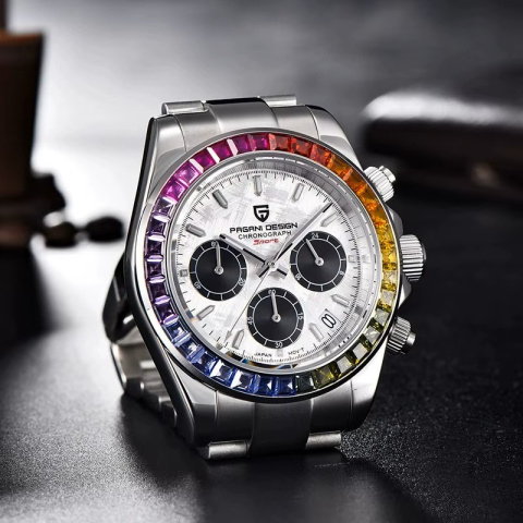 Zegarek kwarcowy Pagani Design 1644 | Kolorowy Daytona 10 Bar Szafir Zegarek kwarcowy Pagani Design 1644 | Kolorowy Daytona 10 Bar Szafir