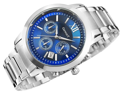 Zegarek Męski Giewont Apex Chrono GW6480-2 Chronograf Silver/Blue