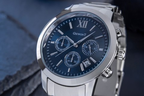 Zegarek Męski Giewont Apex Chrono GW6480-2 Chronograf Silver/Blue