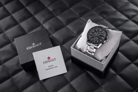 Zegarek Męski Giewont PrimeChrono GW8620-1 Chronograf Silver/Black